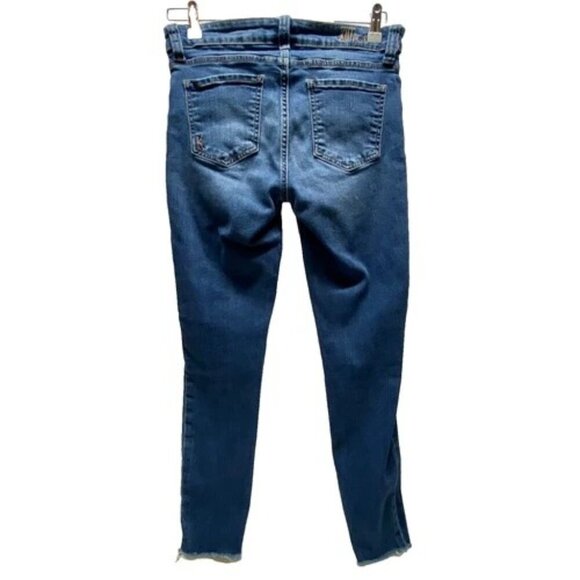 KUT From The Kloth Blue Jeans Women's 4 Carlo Ankle Skinny Raw Hem Medium Wash - Picture 5 of 15
